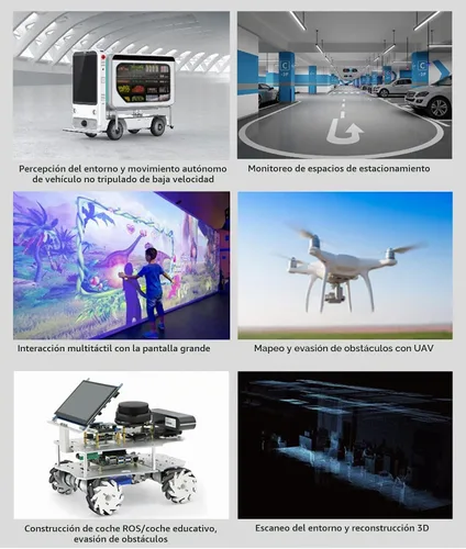 Vista 8 de Slamtec RPLIDAR S2E Lidar Sensor 2D 360 grados 98.4 ft de radio de escaneo LIDAR Escáner con interfaz Ethernet UDP para ROS/ROS2 Evitar obstáculos