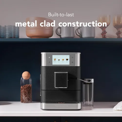 Vista 3 de Máquina de Espresso Completamente Automática KitchenAid KF8 con Accesorio para Leche y Opciones de Leche a Base de Plantas, KES8558BK, Negra