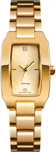 Vista 6 de VIGOROSO Square Watches for Women, Women's Wristwatches, Ladies Waterproof Stainless Steel Analog Small Dainty Gold Watch for Women