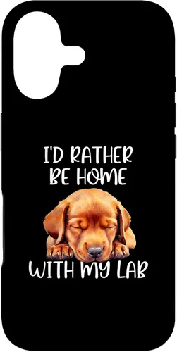 Vista 32 de Funda para iPhone 11 Pro Max Fox Red Lab Mom Dad I'd Rather Be Home Labrador Retriever