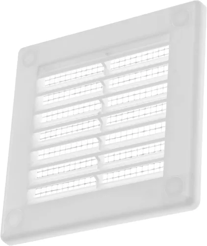 Vista 7 de Vent Systems 3 x 3 pulgadas (dimensiones de apertura) - Cubierta de ventilación de plástico blanco Soffit - Rejilla de ventilación cuadrada plana