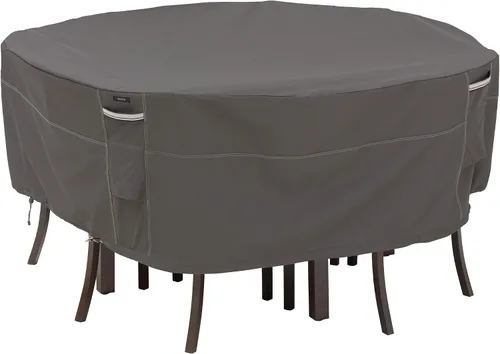 Vista 10 de Classic Accessories Ravenna - Funda resistente al agua para juego de mesa redonda de patio de 60 pulgadas y sillas