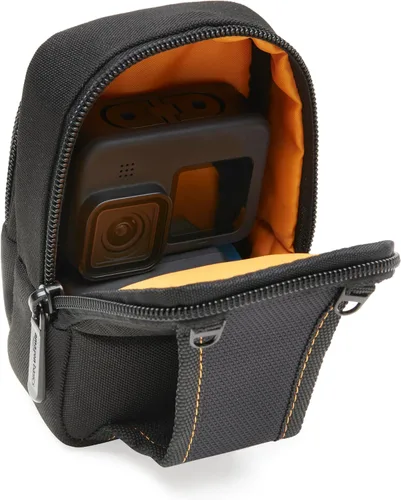 Vista 8 de Amazon Basics - Funda grande para cámara de apuntar y disparar, dimensión interior 5.2 x 3.2 x 1 pulgadas, negra, sólida