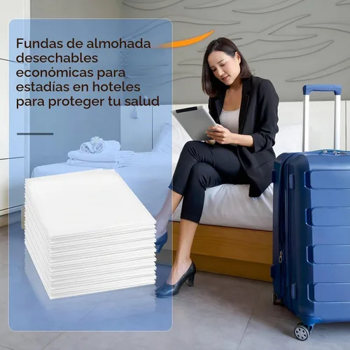 Vista 5 de Oudain - 20 fundas de almohada desechables de 32 x 20 pulgadas