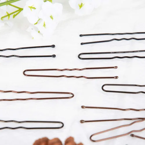 Vista 4 de AIEX Juego de 200 horquillas para el pelo en forma de U, pinzas para el cabello para mujeres y niñas y peluquería con caja de almacenamiento