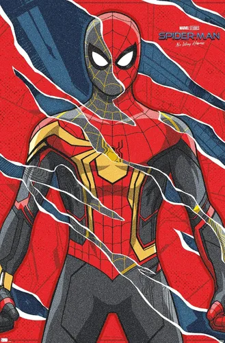 Vista 12 de Trends International Marvel Spider-Man: No Way Home - Póster de pared triturado, 22.4 pulgadas de largo x 14.7 pulgadas, versión enmarcada en madera