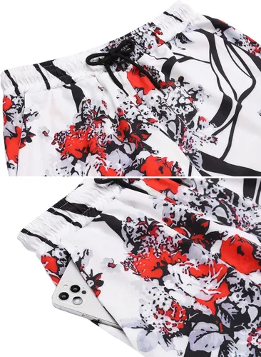 Vista 5 de Daupanzees - Camisa hawaiana de manga corta con botones para hombre