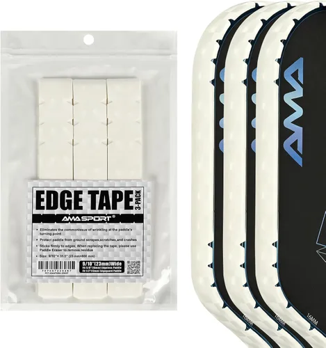 Vista 95 de PICKLETECH Cinta de protección de pala de pickleball – Protector de borde de cabeza de paleta – Cinta de protección de borde de raqueta ajuste