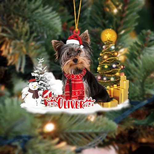 Vista 121 de NAZENTI Adorno personalizado de gato abisinio con árbol de pino, adorno de Navidad personalizado para perros amantes de las mascotas, colgante