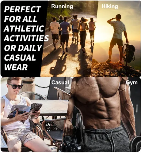 Vista 6 de AIMPACT Pantalones cortos de entrenamiento deportivo para hombre, pantalones cortos casuales de 5 pulgadas para hombre