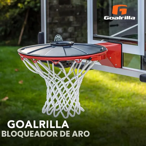 Vista 2 de Goalrilla El bloqueador de llantas de baloncesto protege tu aro con un sistema de bloqueo, color negro