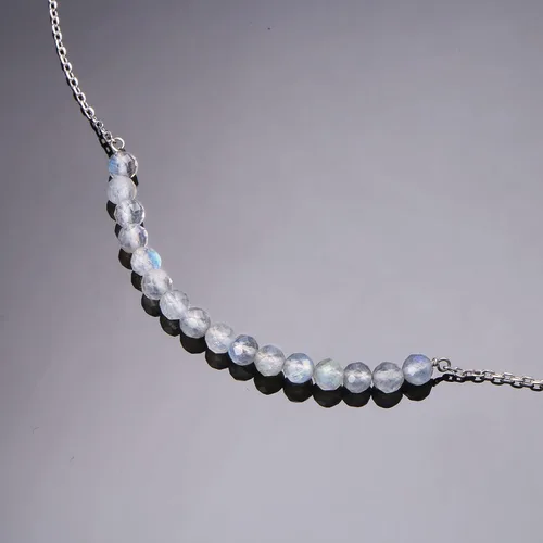 Vista 2 de Collar de plata de ley real con dije de corazón para hermana, regalo de hermana