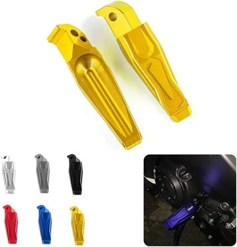 Vista 2 de Reposapiés de la motocicleta Estriberas Trasero Pasajero Pedales para Yam & aha Tmax 500/530 MT03/MT07/MT09/MT10/MT125/XSR700/XSR900/YZF-R3 65