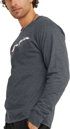 Vista 3 de Champion Camiseta para hombre, camiseta clásica de manga larga, cómoda, suave para hombre (regular o grande y alto)
