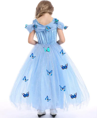 Vista 5 de Disfraz de princesa para niñas con diseño de mariposa para Halloween, Navidad