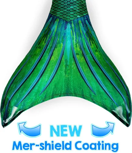 Vista 3 de Sun Tail Cola de sirena con monoaleta para natación