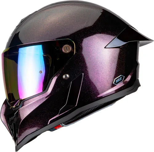 Vista 12 de HAX Casco de motocicleta de cara completa para hombres y mujeres adultos, certificado DOT y ECE 22.06, casco de motocross de ventilación avanzada