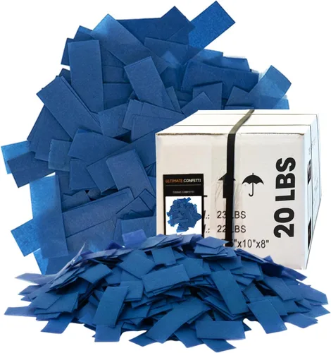 Vista 46 de Ultimate Confetti, Confeti Biodegradable Azul Bebé - Confeti de Papel de Seda Rectangular Revoloteante para Uso en Cañones y Lanzadores – Confeti