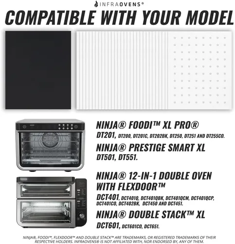 Vista 4 de INFRAOVENS Papel pergamino tostador para Ninja Foodi DT201 DCT401, Prestige DT501 DT551, doble pila XL DCT601 DCT651, hojas de horno para horno