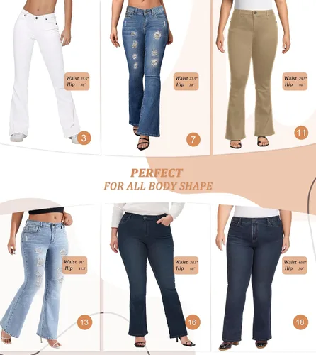 Vista 4 de Hybrid & Company Pantalones elásticos con corte de bota para mujer