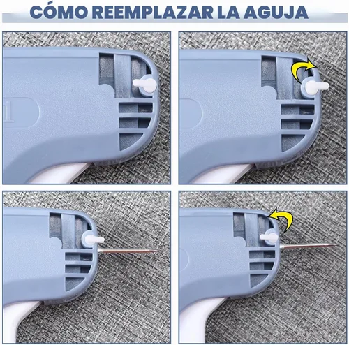 Vista 4 de Honoson Aplicador de pistola de etiquetado de 3 piezas con 15 agujas de Azul