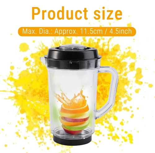 Vista 2 de Jarra de repuesto para licuadora, 33.8 fl oz de grado alimenticio de PC transparente, contenedor compatible con licuadora para modelos Magic Bullet