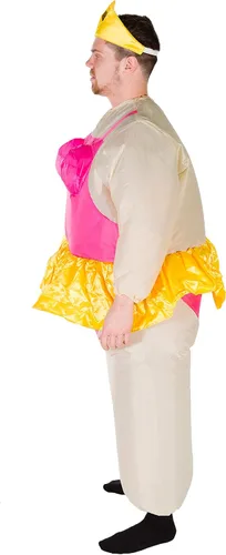 Vista 2 de Disfraz inflable de bailarina rosa para adultos talla única