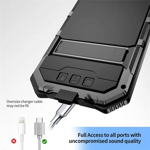 Vista 6 de Lunivop Funda de metal resistente para Google Pixel 9 Pro XL, protector de pantalla integrado, protección de cuerpo completo, a prueba de polvo