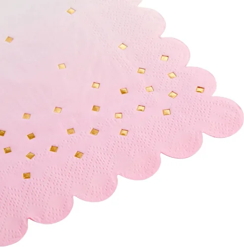 Vista 5 de Sparkle and Bash Servilletas de cóctel para bebé, 5 x 5 pulgadas, plegadas, 100 unidades, 3 capas, color rosa degradado, servilletas de papel