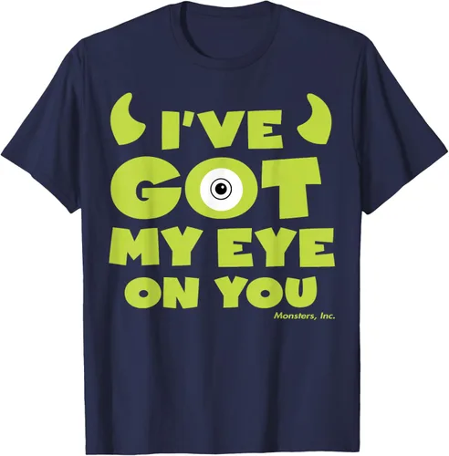 Vista 28 de Disney Pixar Monsters Inc Mike Wazowski Eye On You - Camiseta, Negro, S
