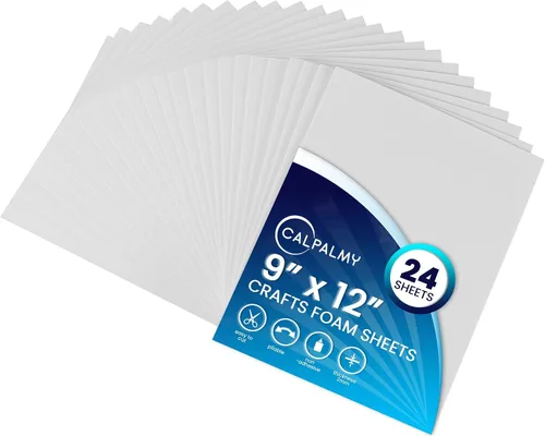 Vista 9 de 24 hojas de espuma EVA negra para cosplay en hojas de 9 x 12 pulgadas; espuma gruesa de alta densidad 187.4 lbs/m³, 0.079 in (1/12 pulgadas); ideal