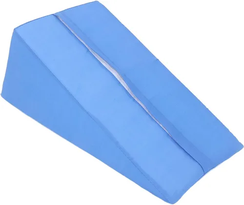 Vista 7 de Almohada de cuña, almohada de cuña para dormir, almohada triangular, esponja de espuma triangular para el brazo delantero (azul)