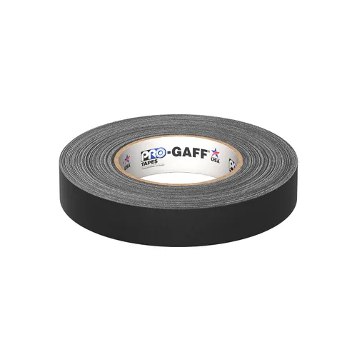 Vista 3 de ProTapes Pro Gaff Cinta de Gaffer de tela mate premium de 1 pulgada de ancho con adhesivo de goma, 11 mils de grosor, 55 yardas de longitud