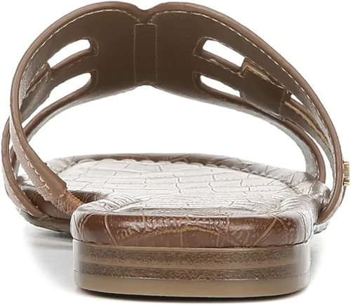 Vista 8 de Sam Edelman Bay Granite - Sandalia plana de cuero sin cordones con punta abierta color verde granito 10