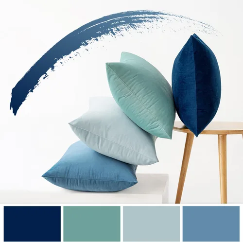 Vista 4 de MIULEE Cushion Covers Set of 4 Velvet Cushion Covers for Sofa Bedroom Square Decorative Solid Colour Elegant Pillowcases for Double Bed Decor 40 x