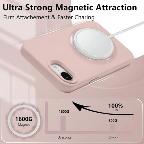 Vista 85 de Funda magnética de silicona para iPhone 13 Pro, color blanco antiguo [Compatible con Magsafe] [Forro de microfibra suave antiarañazos], funda
