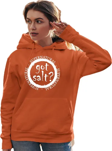 Vista 19 de Go All Out Got Salt? Supernatural - Sudadera con capucha para hombre y mujer Negro