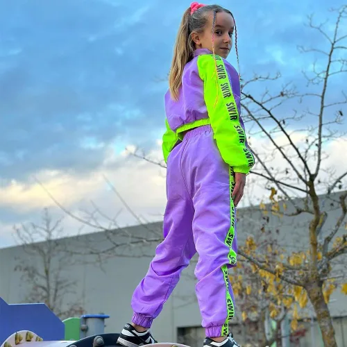 Vista 9 de Conjunto de Ropa de Baile para Niñas, Traje de Interpretación de Equipo de Hip Hop y Jazz Moderno, Conjuntos de Ropa de Baile para Niñas