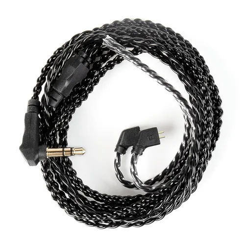 Vista 10 de Cable IEM de 2M 2 pines, cables de auriculares de 2 metros de largo con cable de extensión de auriculares chapado en plata compatible con Moondrop
