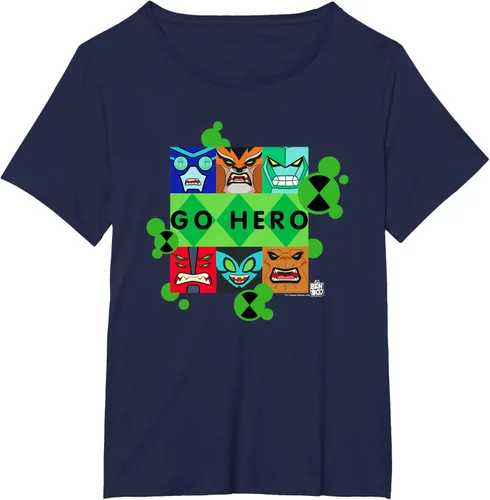 Vista 20 de Ben 10 Go Hero - Camiseta, Azul / Patchwork, S