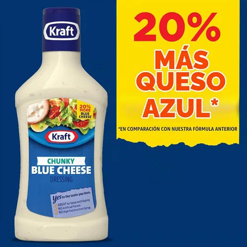 Vista 4 de Kraft Aderezo de queso azul grueso (botella de 16 fl oz)