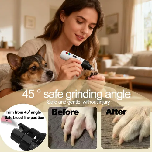 Vista 6 de Upgraded Dog Nail Grinder Cordless with 2 Speeds for Pets