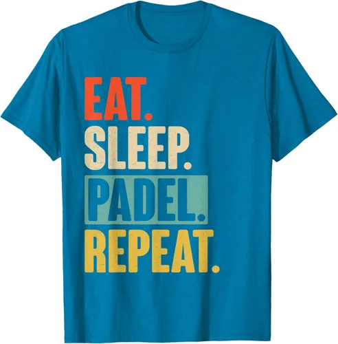 Vista 11 de Eat Sleep Padel Repeat - Camiseta de pádel retro vintage, Negro