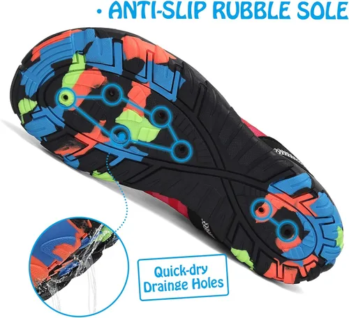 Vista 6 de SAGUARO Kids Boys Girls Water Shoes Non-Slip Quick-Dry Barefoot Aqua Shoe Outdoor Sport Beach Swimming Surfing Diving