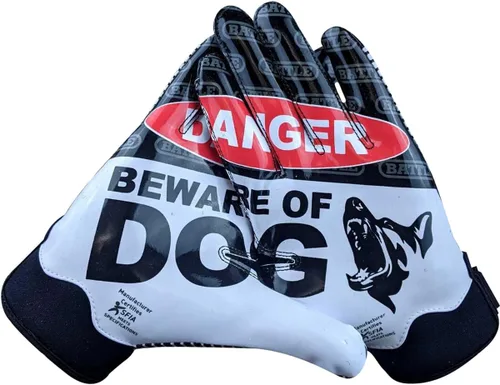 Vista 62 de Battle Sports - Guantes de fútbol americano para receptor abierto con dorso de mano, ultraadherentes y con agarre, antideslizantes, para adultos