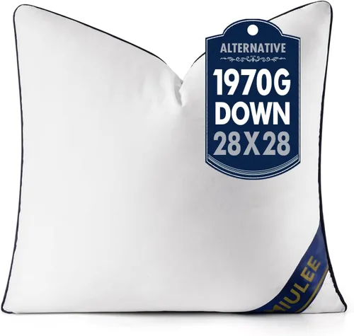 Vista 24 de MIULEE - Inserto de almohada de 14 x 36 pulgadas, almohada decorativa lumbar rellena de alternativa a plumón, inserto de relleno de almohada premium