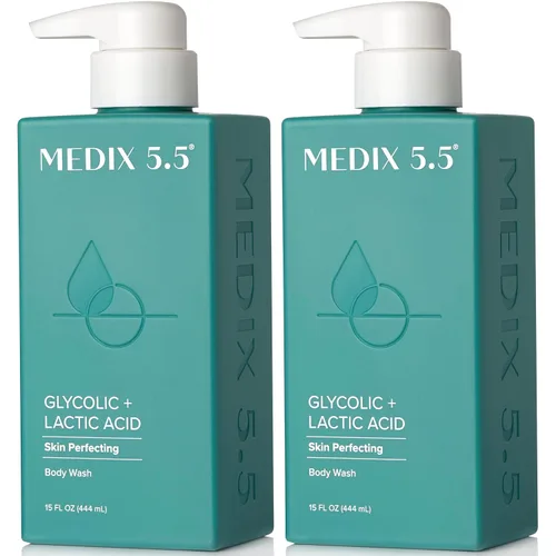 Vista 22 de MEDIX - Juego de 3 piezas para el cuidado de la piel antienvejecimiento Limpiador facial y corporal espumoso exfoliante con ácido glicólico AHA +