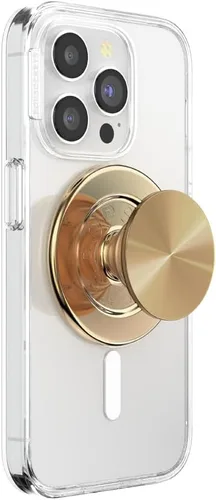 Vista 30 de PopSockets PopTop, agarre adhesivo para teléfono con parte superior intercambiable, esmalte - trébol oro rosa