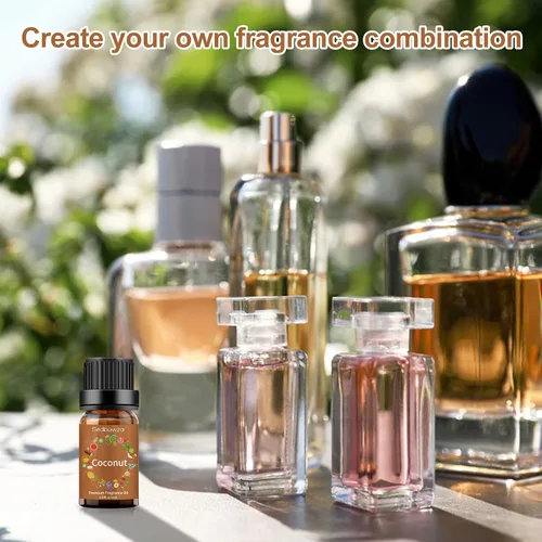 Vista 6 de Sedbuwza Paquete de aceite de vetiver con juego de aceites esenciales de coco, 100% aceite aromático orgánico puro para difusor, humidificador