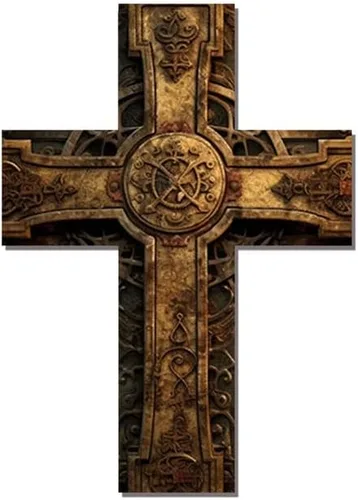 Vista 14 de Imahoocool Decoración de pared de cruz de fe cristiana, Crucifijo de Jesús Dios, Cruz de madera, letrero de pared cristianismo fe colgante de madera